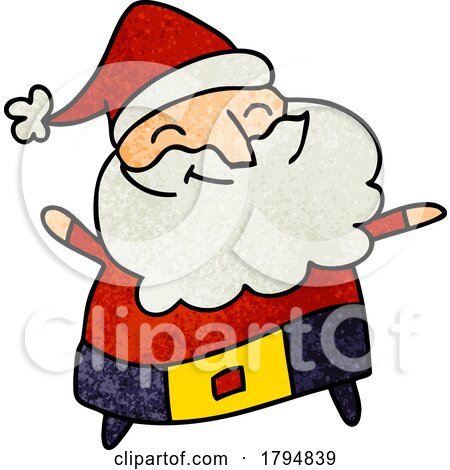 Clipart Cartoon Christmas Santa by lineartestpilot