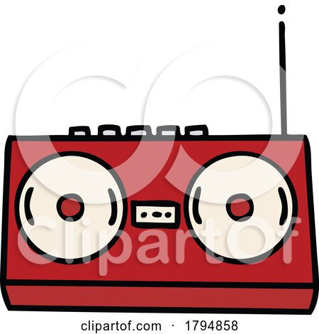Clipart Cartoon Stereo by lineartestpilot