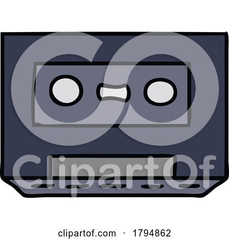 Clipart Cartoon Cassette Tape by lineartestpilot