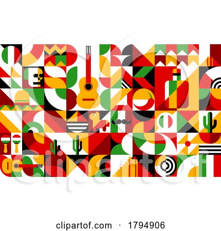 Mexican Bauhaus Background by Vector Tradition SM