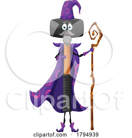 Wizard Mallet Tool Mascot by Vector Tradition SM