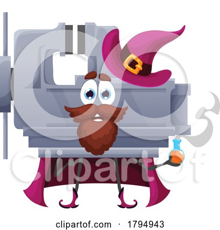 Wizard Vise Tool Mascot by Vector Tradition SM
