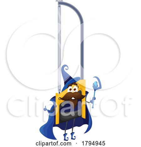Wizard Hacksaw Tool Mascot by Vector Tradition SM