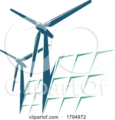 Wind Turbine and Solar Panel Design by Vector Tradition SM