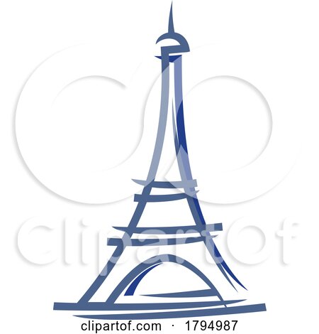Eiffel Tower in Paris France by Vector Tradition SM