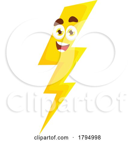 Lightning Bolt Weather Mascot by Vector Tradition SM