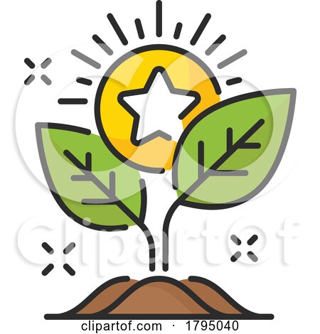 Star Coin and Plant by Vector Tradition SM