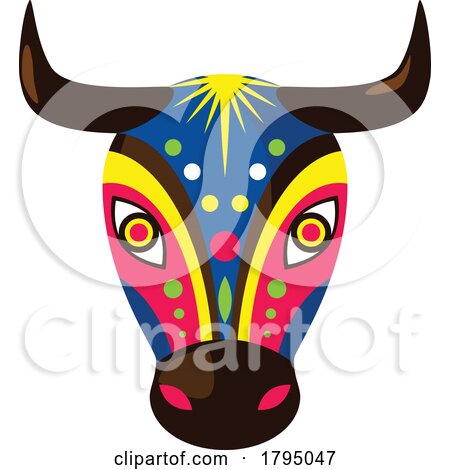 Bull Barranquilla Carnival Animal Mask by Vector Tradition SM