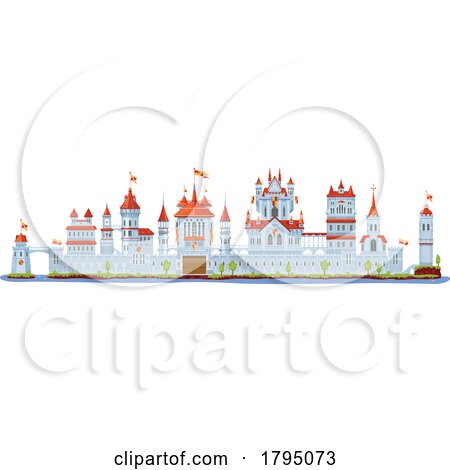 Castle with a Moat by Vector Tradition SM