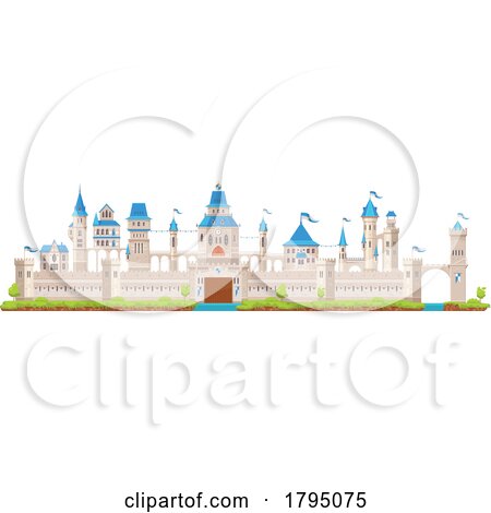 Castle with a Moat by Vector Tradition SM