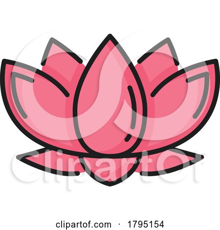 Pink Lotus Flower by Vector Tradition SM