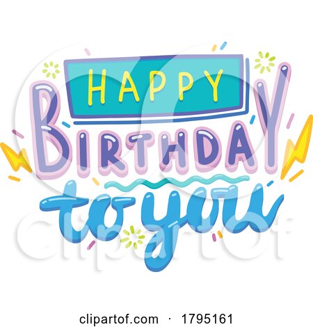 Happy Birthday Greeting by Vector Tradition SM