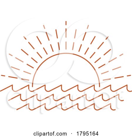Sunset over Waves by Vector Tradition SM