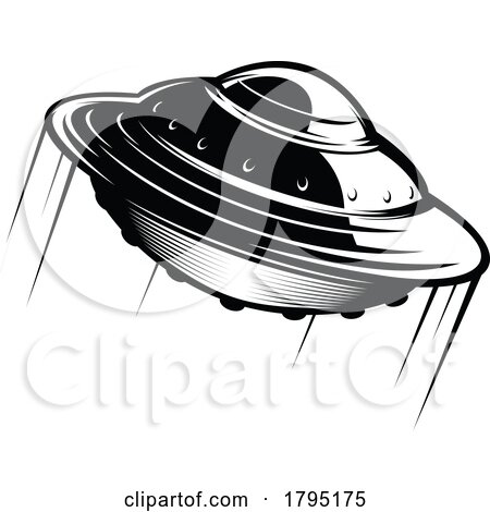 Black and White UFO by Vector Tradition SM