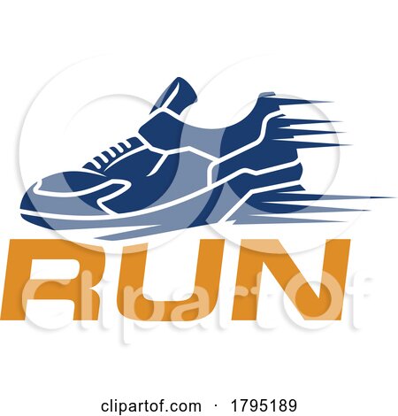 Running Shoe with Text by Vector Tradition SM