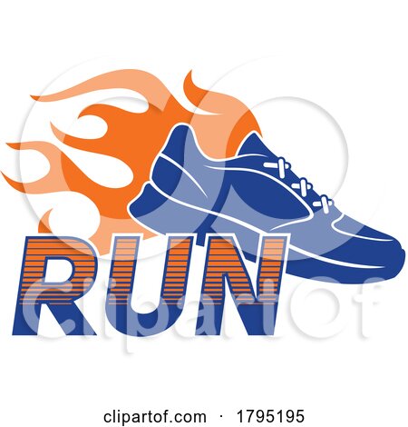Running Shoe with Text by Vector Tradition SM