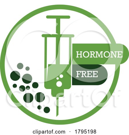 Green Syringe Hormone Free Icon by Vector Tradition SM