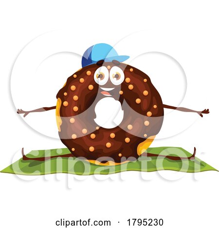 Yoga Donut Food Mascot by Vector Tradition SM