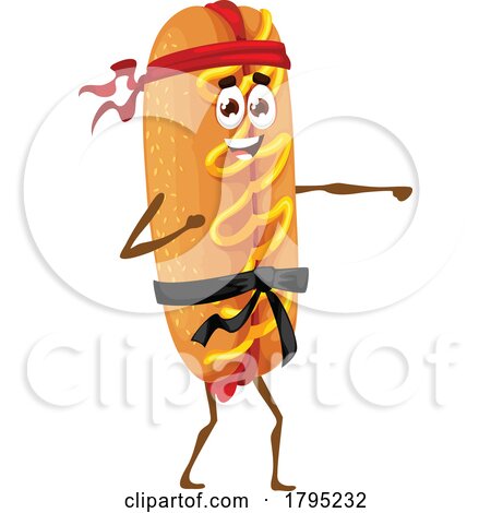 Pirate Hot Dog Food Mascot by Vector Tradition SM