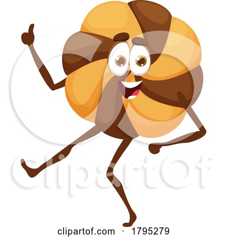 Pinwheel Cookie Food Fruit Mascot by Vector Tradition SM