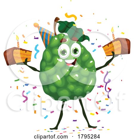 Party Bergamot Food Fruit Mascot by Vector Tradition SM