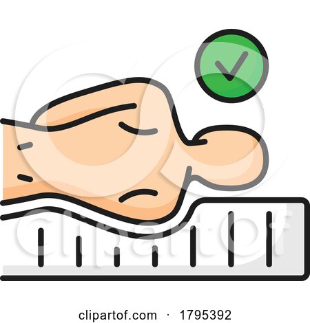Icon of Someone Sleeping on an Orthopedic Mattress by Vector Tradition SM
