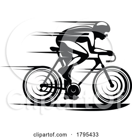 Fast Bicyclist Cycling on a Bike by Vector Tradition SM
