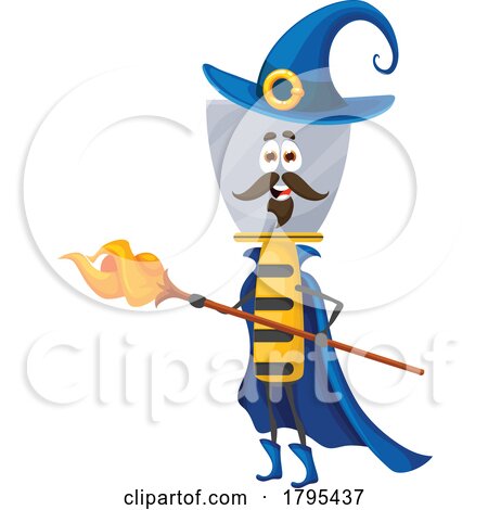Wizard Scraper Mascot by Vector Tradition SM