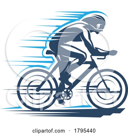 Fast Bicyclist Cycling on a Bike by Vector Tradition SM