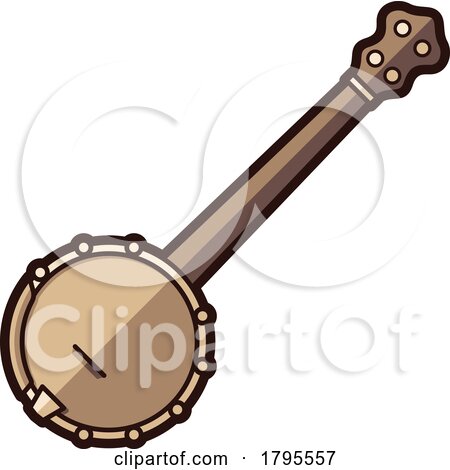 Banjo with 4 Chords Instrument Icon by Any Vector