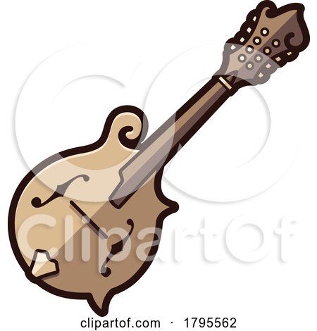 Bluegrass Mandolin Instrument Icon by Any Vector