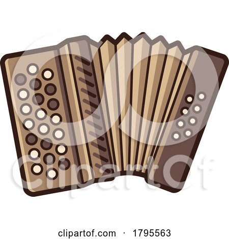 Button Accordion Instrument Icon by Any Vector