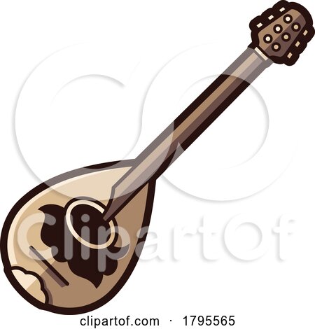 Greek Bouzouki Instrument Icon by Any Vector