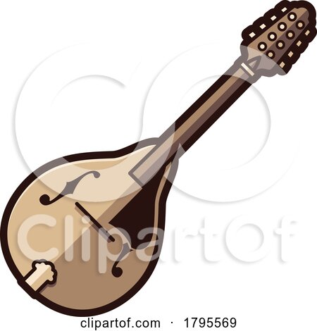 Mandolin Instrument Icon by Any Vector