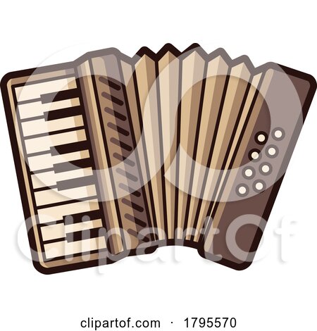 Piano Accordion Instrument Icon by Any Vector