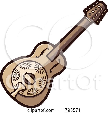 Resonator Guitar Instrument Icon by Any Vector
