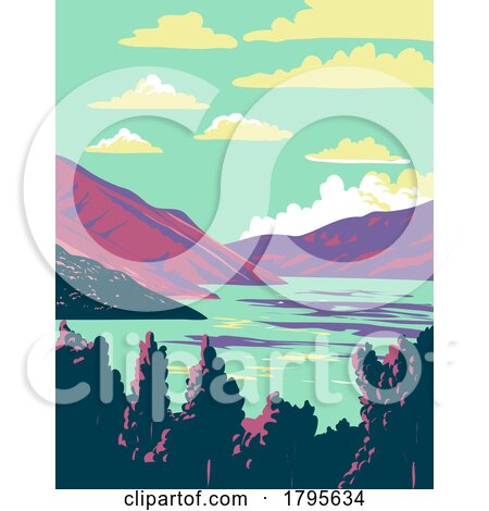 Deer Creek State Park in Wasatch County Utah USA WPA Art Poster by patrimonio