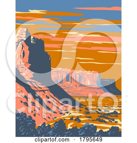 San Rafael Reef in Emery County Central Utah USA WPA Art Poster by patrimonio