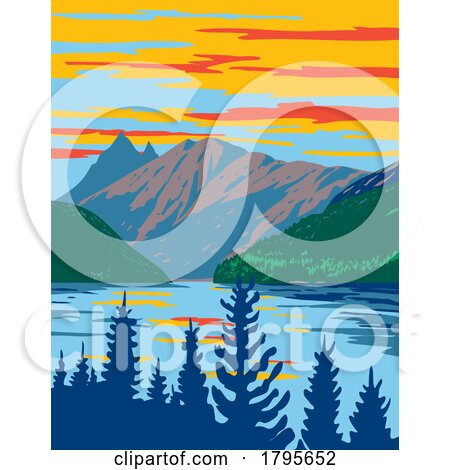 Ross Lake Within Ross Lake National Recreation Area Washington State WPA Poster Art by patrimonio