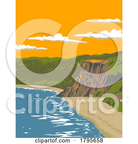 Pipa Beach or Praia De Pipa Tibau Do Sul in Rio Grande Do Norte Brazil WPA Art Deco Poster by patrimonio