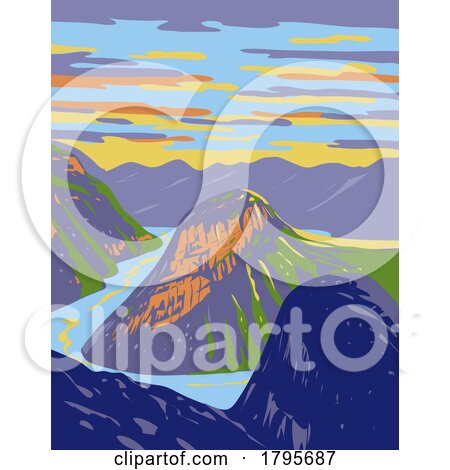 Blyde River Canyon Nature Reserve in Eastern Mpumalanga South Africa WPA Art Deco Poster by patrimonio