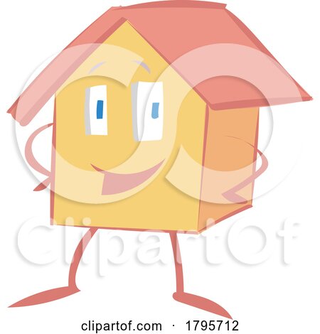 Cartoon Happy House Mascot by Domenico Condello