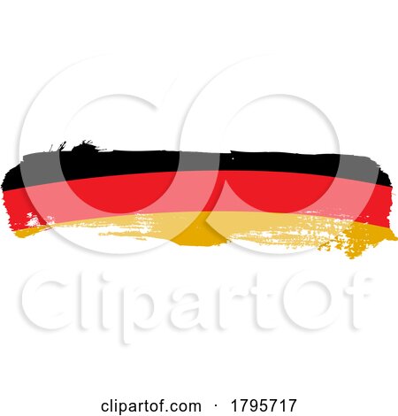 Paint Brush German Flag by Domenico Condello