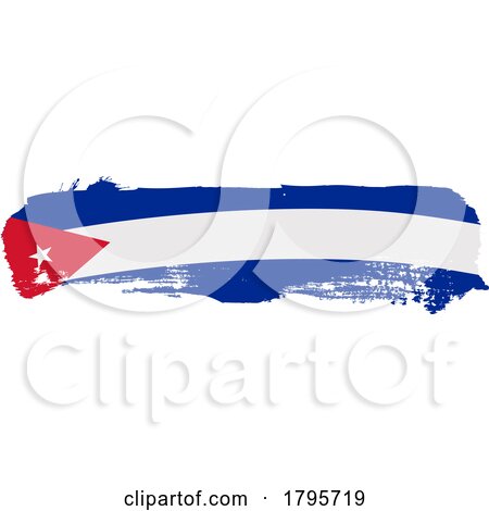 Paint Brush Cuban Flag by Domenico Condello