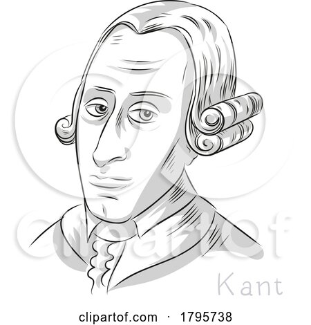 Immanuel Kant German Philosopher by Domenico Condello
