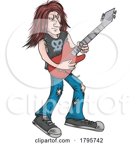 Rock Star Playing Guitar by Domenico Condello