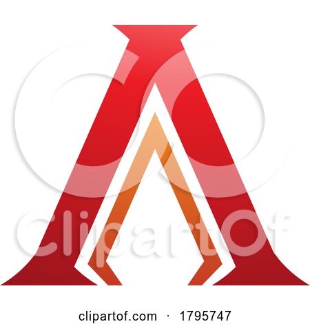 Red and Orange Pillar Shaped Letter a Icon by cidepix