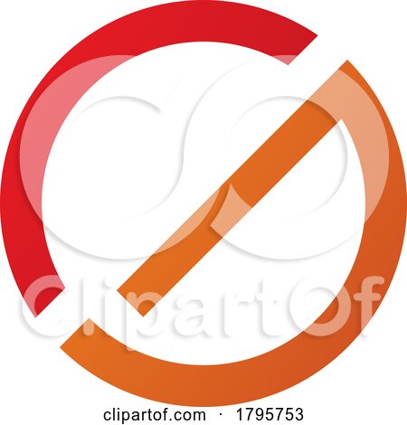 Red and Orange Thin Round Letter G Icon by cidepix