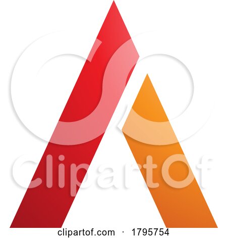 Red and Orange Trapezium Shaped Letter a Icon by cidepix