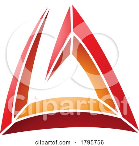 Red and Orange Triangular Spiral Letter a Icon by cidepix